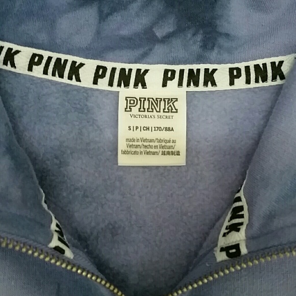 Nwot**PINK VS Logo tye die sweatshirtđź’™ - Picture 2 of 5